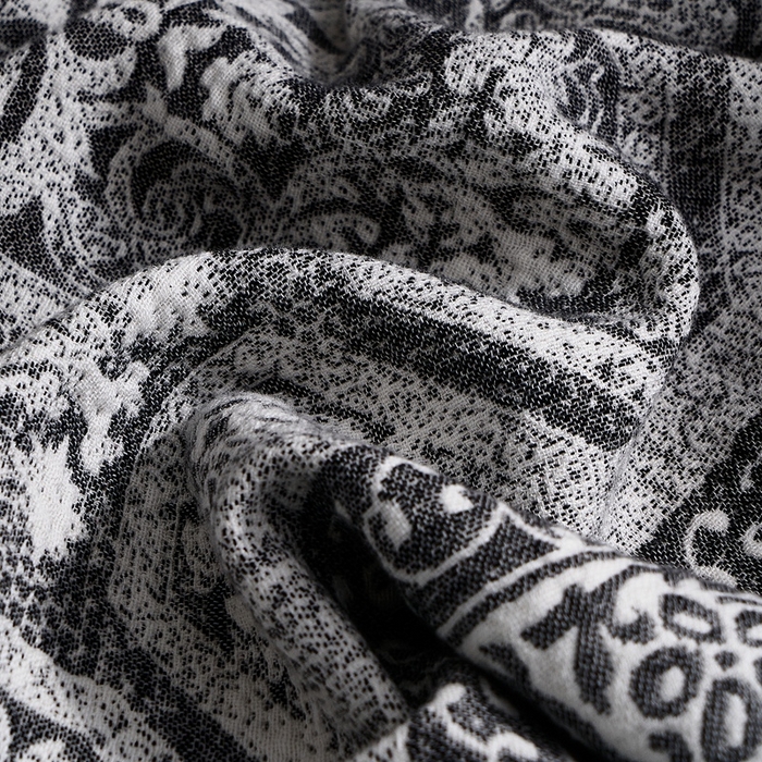 91家纺网 家纺一手货源 找家纺 子和 2024新款全棉缩绒毯（浅色） 大马士革深碳灰