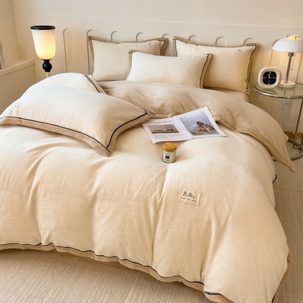 91家纺网 家纺一手货源 找家纺 （总）798家纺 2025新款牛奶绒良品系列四件套