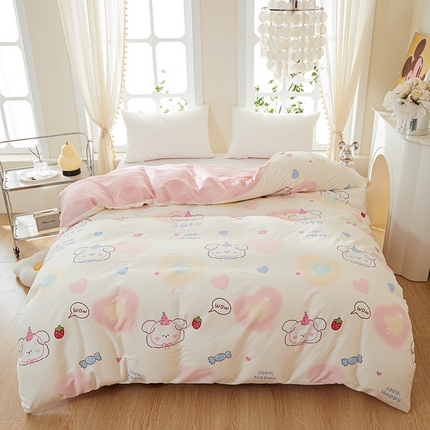 91家纺网 家纺一手货源 找家纺 （总）钰伶 简约全棉12868印花纯棉单被套（预留6厘米缩水）