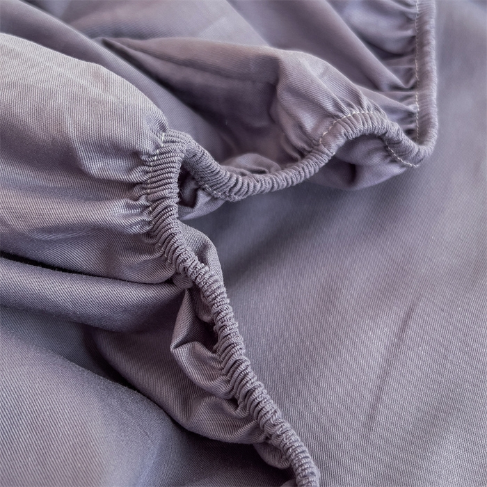 91家纺网 家纺一手货源 找家纺 798家纺 2025新款12868全棉格子纯色单床笠 布鲁蓝