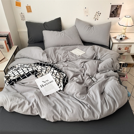 91家纺网 家纺一手货源 找家纺 （总）多品家纺 2024新款超柔混搭水洗棉四件套