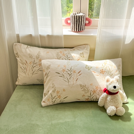 91家纺网 家纺一手货源 找家纺 （总）798家纺 2025新款牛奶绒印花四件套单品系列-单枕套
