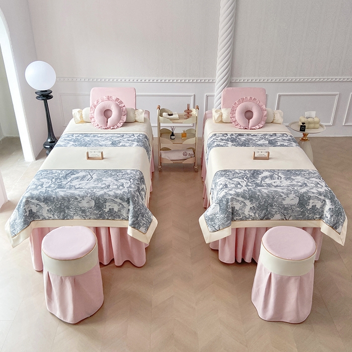 91家纺网 家纺一手货源 找家纺 （总）莉人坊美容床罩批发 2024新款彩棉麻美容床罩系列