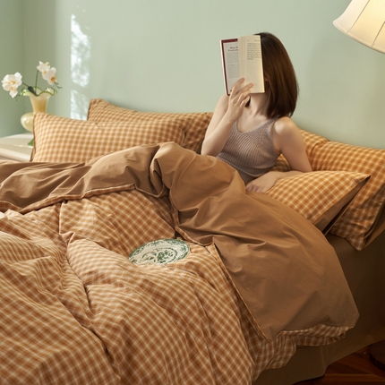 简家居 2024新款全棉系列四件套-风格 麻棕