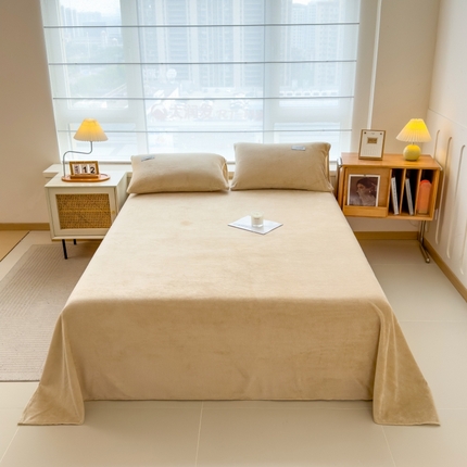 91家纺网 家纺一手货源 找家纺 （总）798家纺 2025新款纯色牛奶绒绒单品系列-单床单