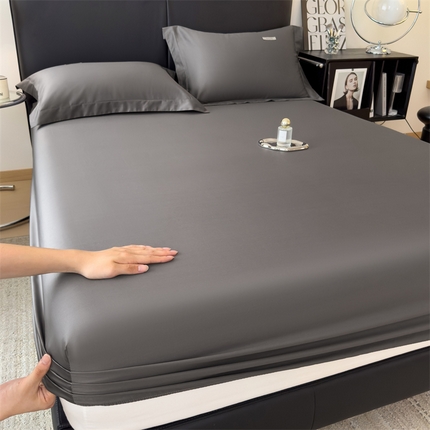 91家纺网 家纺一手货源 找家纺 （总）798家纺 2025新款纯色全棉贡缎单品系列-单床笠