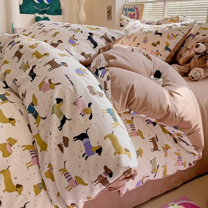 （总）优选良品 2025直播爆款全棉12868印花四件套纯棉学生三件套床笠