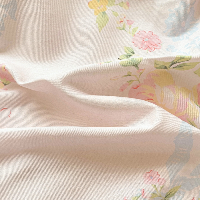 91家纺网 家纺一手货源 找家纺 暖芯优选 204新款直播爆款全棉-ins印花系列四件套纯棉三件套床单床笠夕颜花开