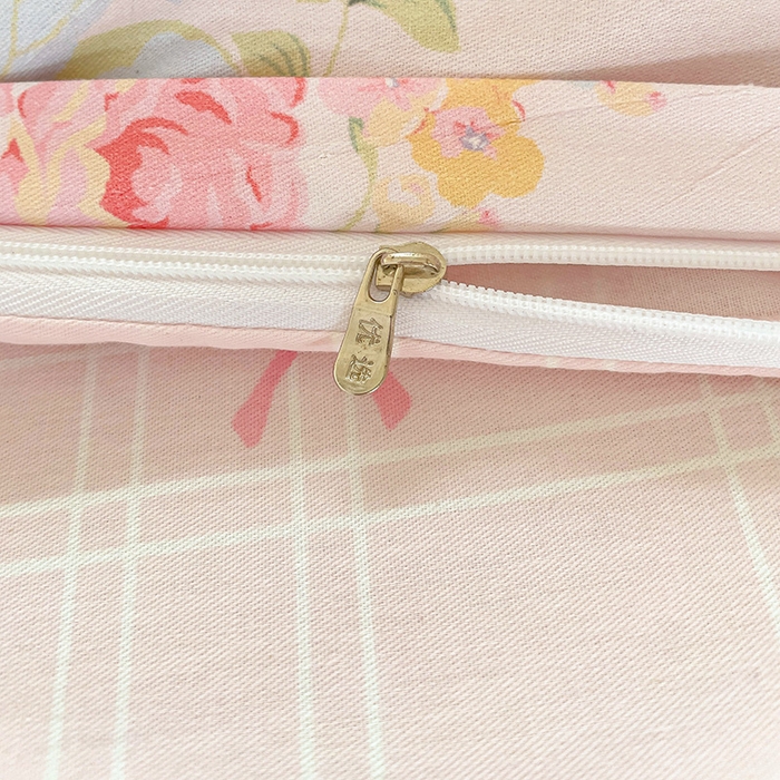 91家纺网 家纺一手货源 找家纺 优选良品 2025新款直播爆款全棉-ins印花系列四件套纯棉三件套床单床笠夕颜花开