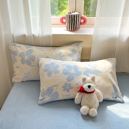 91家纺网 家纺一手货源 找家纺 798家纺 2025新款牛奶绒印花四件套单品系列-单枕套 牛奶绒-洛丽塔