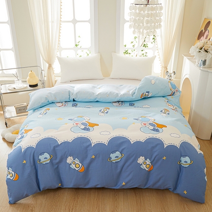 91家纺网 家纺一手货源 找家纺 钰伶 简约全棉12868印花纯棉单被套（预留6厘米缩水） 畅游星球