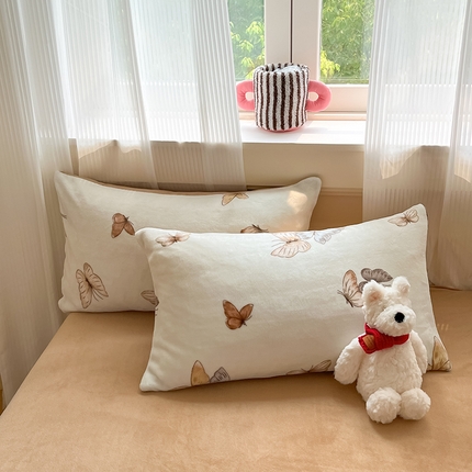 91家纺网 家纺一手货源 找家纺 （总）798家纺 2025新款牛奶绒印花四件套单品系列-单枕套