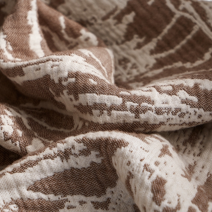 91家纺网 家纺一手货源 找家纺 子和 2024新款全棉缩绒毯（浅色） 北岛野大地棕