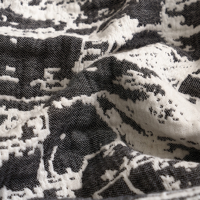 91家纺网 家纺一手货源 找家纺 子和 2024新款全棉缩绒毯（浅色） 北岛野深碳灰