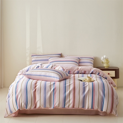 91家纺网 家纺一手货源 找家纺 （总）798家纺 2025新款全棉我爱格纹系列四件套