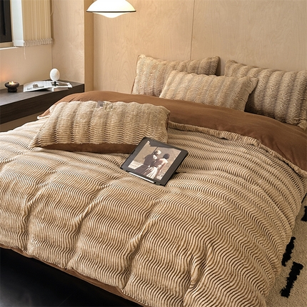 91家纺网 家纺一手货源 找家纺 （总）798家纺 2025新款兔毛潮流四件套系列-麦罗