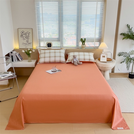 91家纺网 家纺一手货源 找家纺 （总）798家纺 2025新款12868全棉格子纯色床单