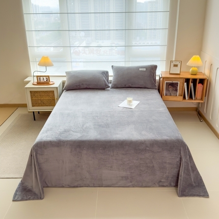 91家纺网 家纺一手货源 找家纺 （总）798家纺 2025新款纯色牛奶绒绒单品系列-单床单