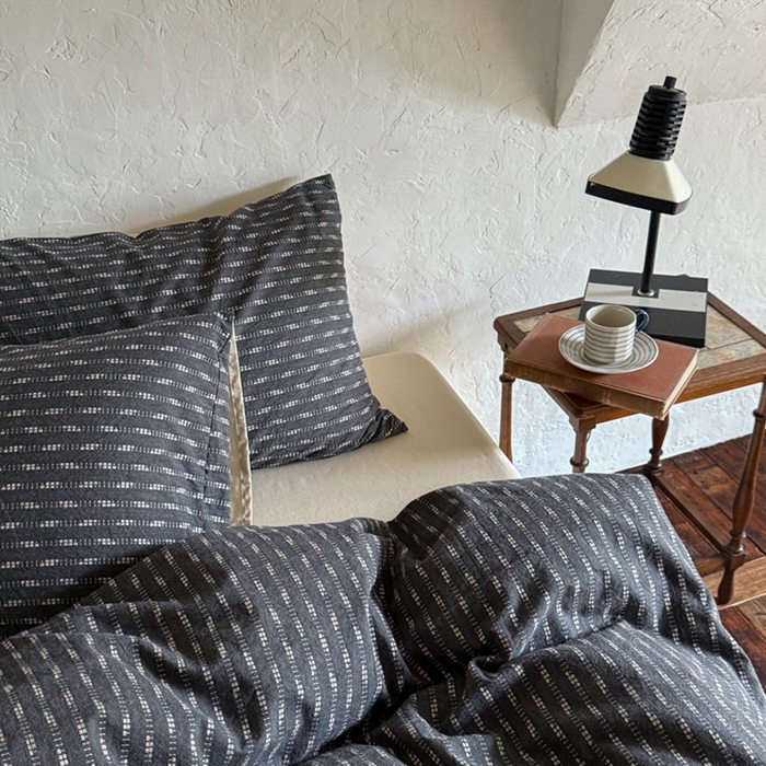 91家纺网 家纺一手货源 找家纺 （总）简家居 2024新款全棉系列四件套-黑咖