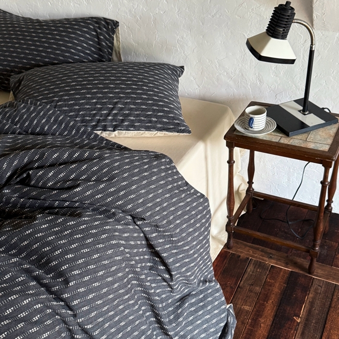 91家纺网 家纺一手货源 找家纺 （总）简家居 2024新款全棉系列四件套-黑咖