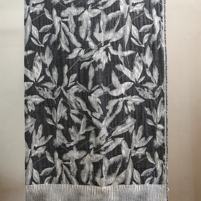 91家纺网 家纺一手货源 找家纺 子和 2024新款全棉缩绒毯（浅色） 鸽羽从林深碳灰