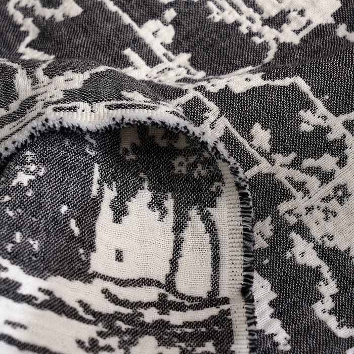 91家纺网 家纺一手货源 找家纺 子和 2024新款全棉缩绒毯（浅色） 北岛野深碳灰