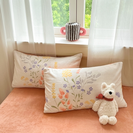 91家纺网 家纺一手货源 找家纺 （总）798家纺 2025新款牛奶绒印花四件套单品系列-单枕套