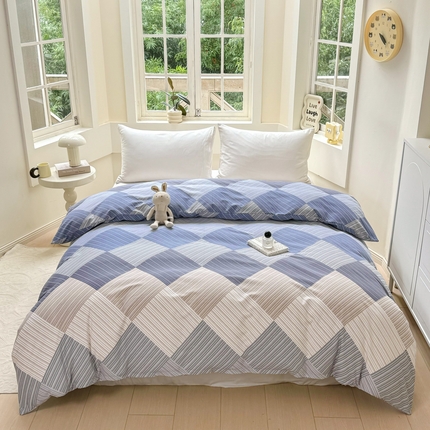 91家纺网 家纺一手货源 找家纺 （总）凌鼎 2025新款喷气加厚磨毛单被套