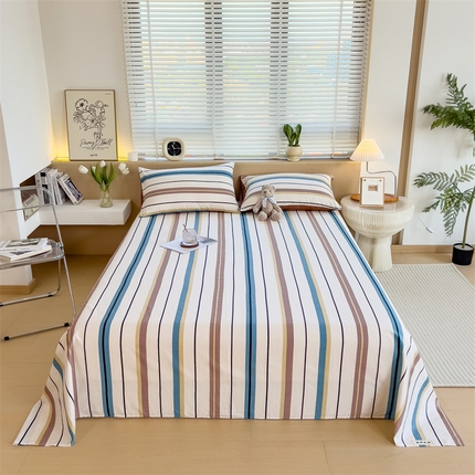 91家纺网 家纺一手货源 找家纺 （总）798家纺 2025新款12868全棉格子纯色床单