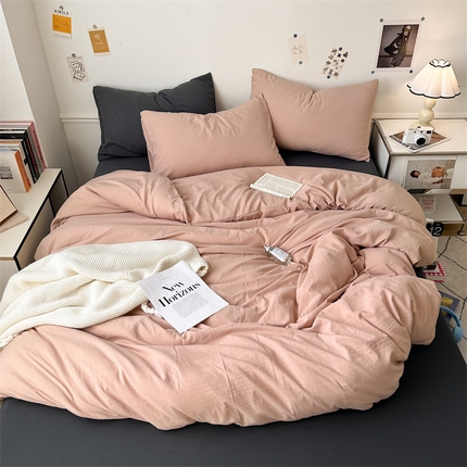 91家纺网 家纺一手货源 找家纺 （总）多品家纺 2024新款超柔混搭水洗棉四件套