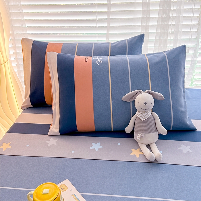 91家纺网 家纺一手货源 找家纺 家贝爱 2024新款加厚原棉磨毛花边床单 繁星点点