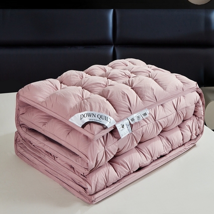 91家纺网 家纺一手货源 找家纺 2024新款全棉羽绒被95白鹅绒立体扭被加厚白鹅绒被子秋冬春秋被冬被直播供货