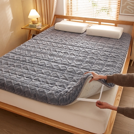 91家纺网 家纺一手货源 找家纺 （总）2025新款A类高克重提花加厚塔芙绒床垫