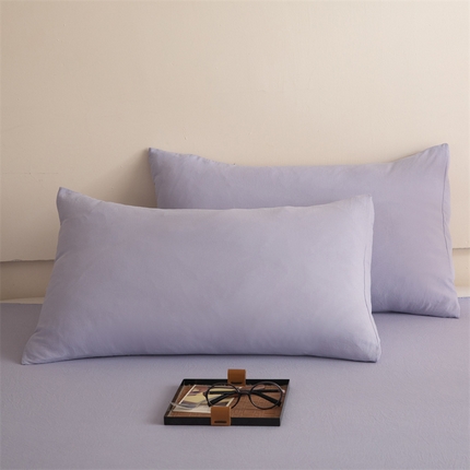 多品家纺 2024新款水洗棉枕套 香芋紫