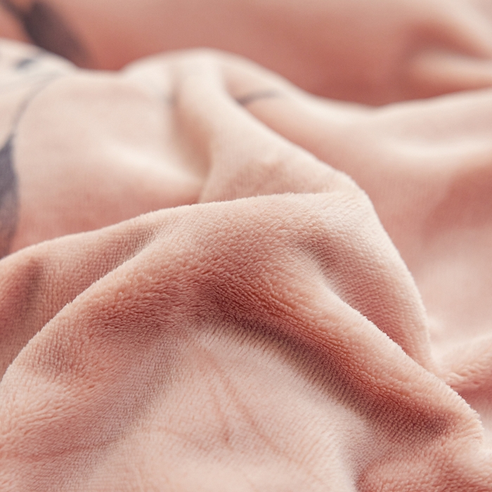 91家纺网 家纺一手货源 找家纺 2024新款240g全消光印花花边绒四件套 花似锦