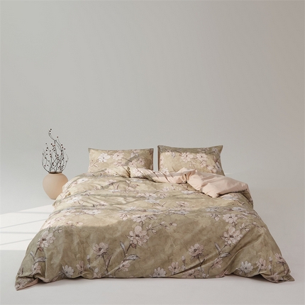 8小时家纺 2024新款50磨毛数码印花四件套 叶初