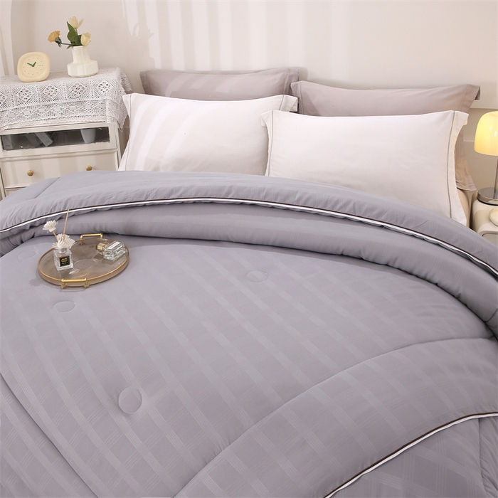 91家纺网 家纺一手货源 找家纺 前程家纺 2025新款烫钻款被冬被春秋被拉链二合一子母被双胎被拉链款 烫钻款-灰色