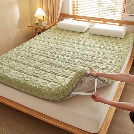 91家纺网 家纺一手货源 找家纺 （总）2025新款A类高克重提花加厚塔芙绒床垫