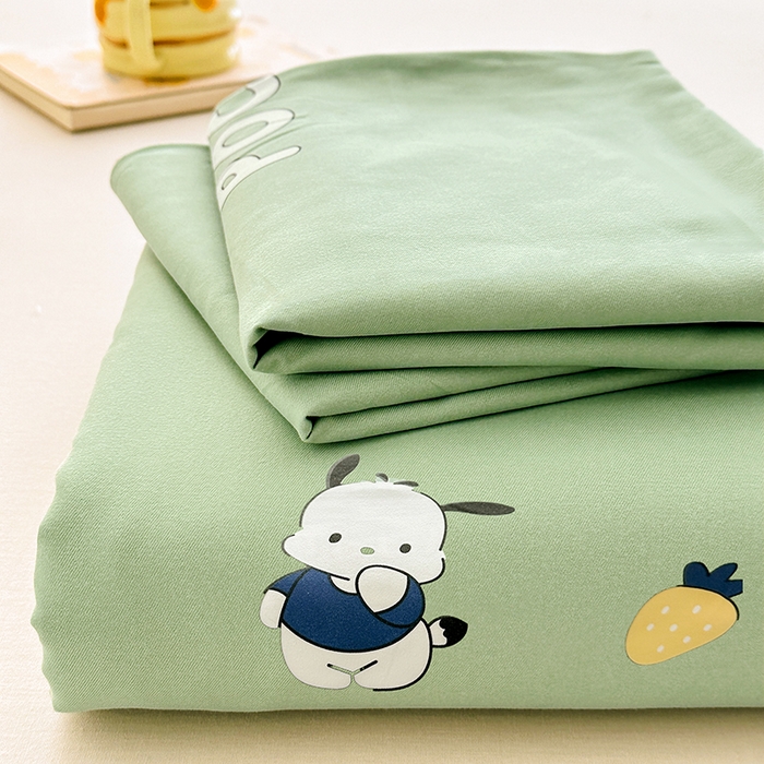 91家纺网 家纺一手货源 找家纺 家贝爱 2024新款加厚原棉磨毛花边床单 啵啵狗