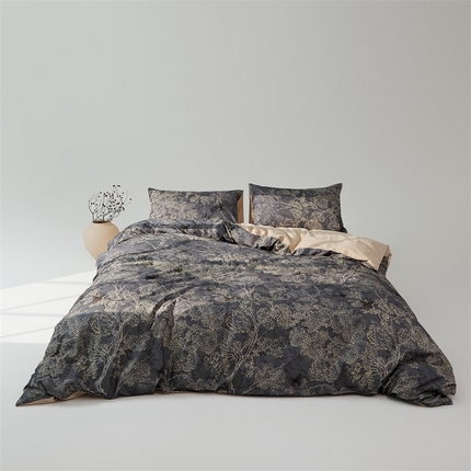 8小时家纺 2024新款50磨毛数码印花四件套 溪亭