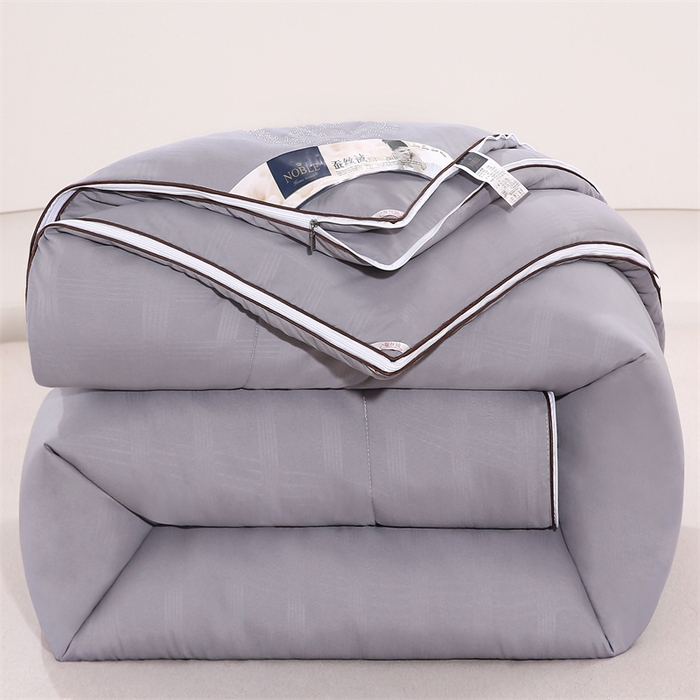 91家纺网 家纺一手货源 找家纺 前程家纺 2025新款烫钻款被冬被春秋被拉链二合一子母被双胎被拉链款 烫钻款-灰色