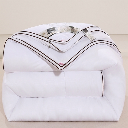 前程家纺 2025新款烫钻款被冬被春秋被拉链二合一子母被双胎被拉链款 烫钻款-白色