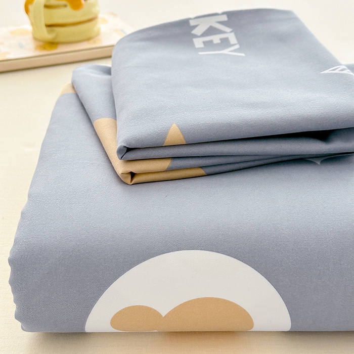 91家纺网 家纺一手货源 找家纺 家贝爱 2024新款加厚原棉磨毛花边床单 欢乐假日