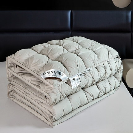 91家纺网 家纺一手货源 找家纺 2024新款全棉羽绒被95白鹅绒立体扭被加厚白鹅绒被子秋冬春秋被冬被直播供货