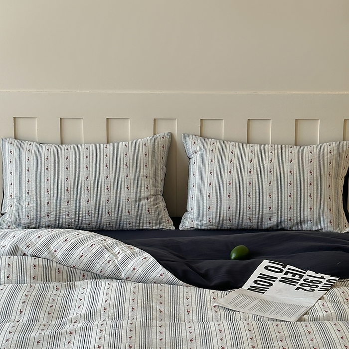 91家纺网 家纺一手货源 找家纺 （总）梦享生活家居 2024新款韩系提花四件套-知秋灰