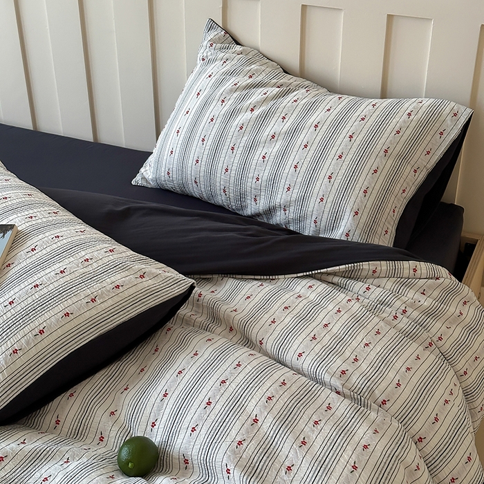 91家纺网 家纺一手货源 找家纺 （总）梦享生活家居 2024新款韩系提花四件套-知秋灰