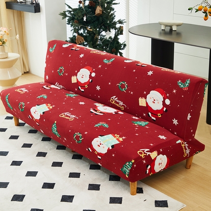 91家纺网 家纺一手货源 找家纺 逐日沙发套 2024新款牛奶丝印花款沙发床套-圣诞系列 圣诞-礼物