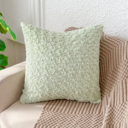 91家纺网 家纺一手货源 找家纺 人人爱 2025新款兔兔绒抱枕 果绿