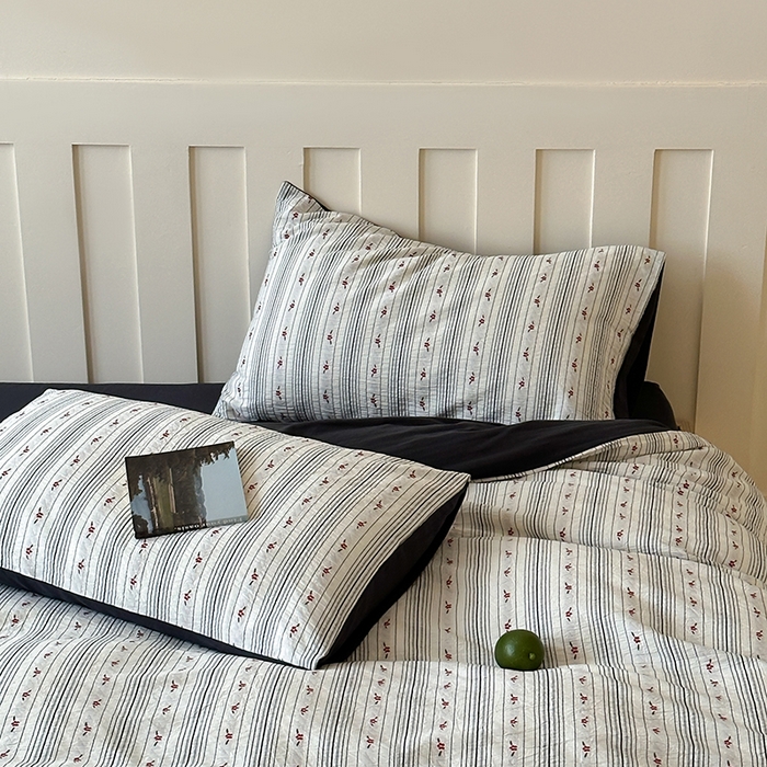 91家纺网 家纺一手货源 找家纺 （总）梦享生活家居 2024新款韩系提花四件套-知秋灰