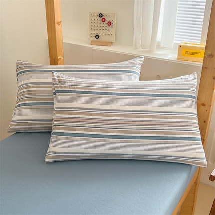 多品家纺 2024新款水洗棉枕套 布鲁斯